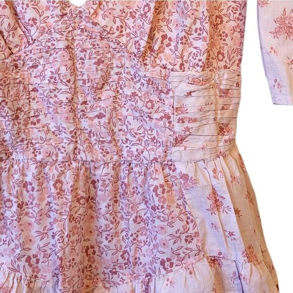American Eagle Women's Pink Floral Ruffle Boho Dress Size S - Picture 4 of 7